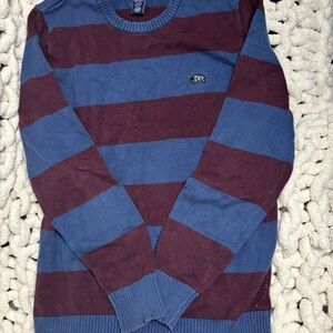 American Rag Men's Crewneck Pullover Sweater Size Medium Blue Striped